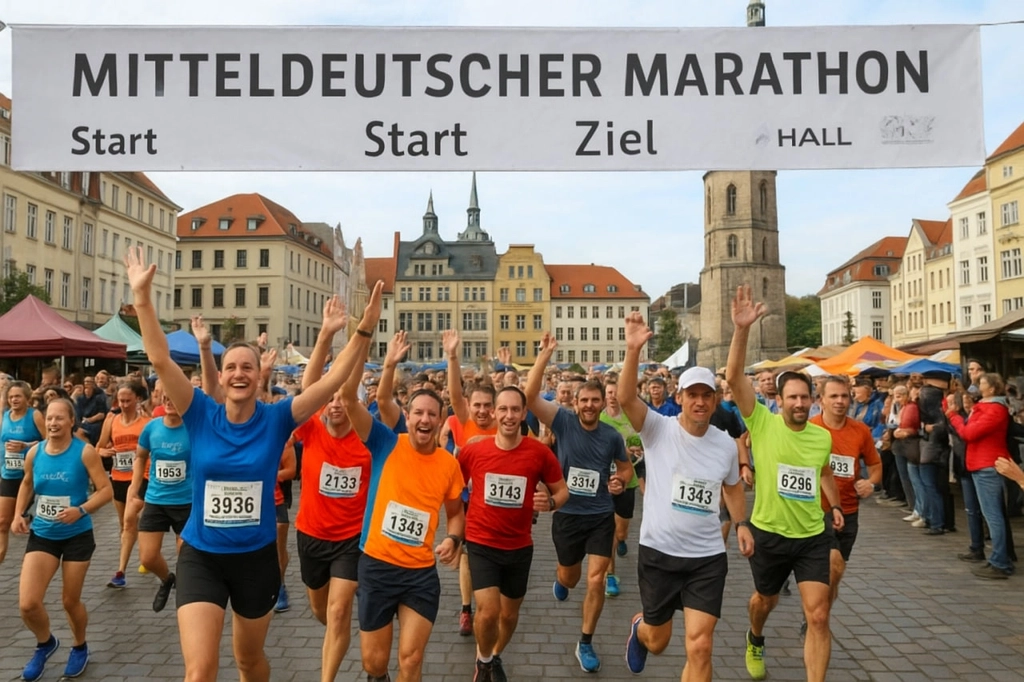 Halle begrüßt die Läufer