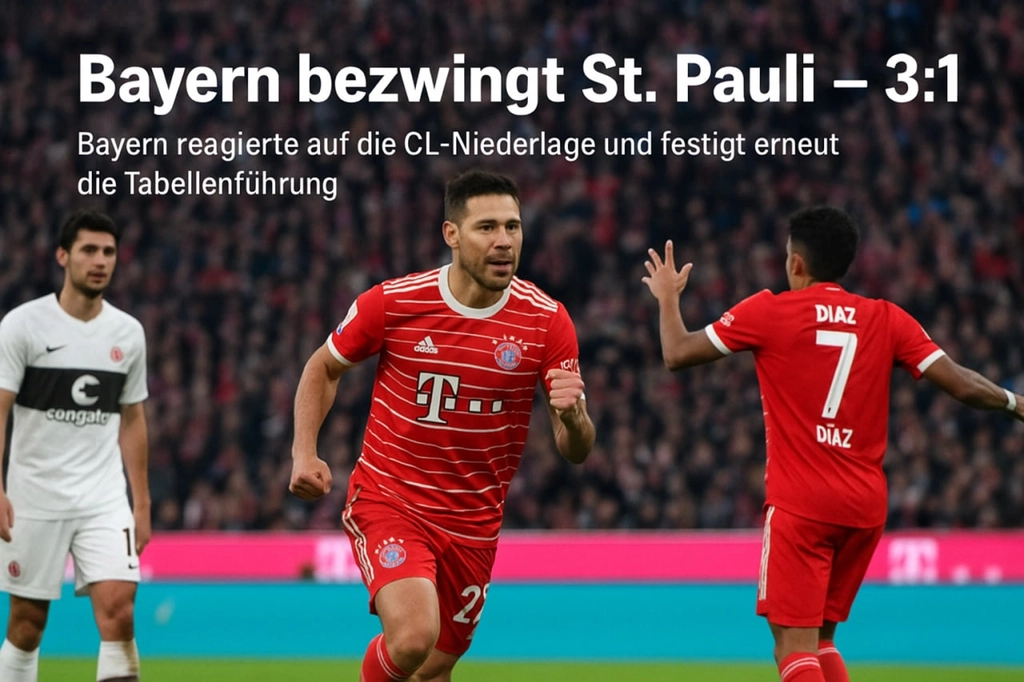 Bayern bezwingt St. Pauli – 3:1