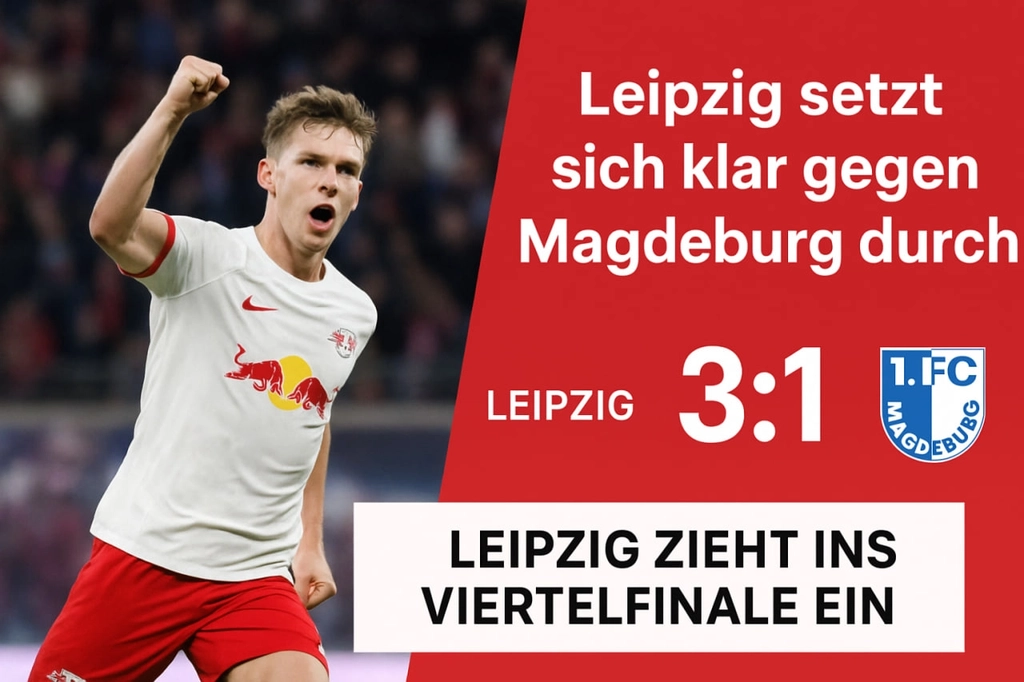 Leipzig setzt sich klar gegen Magdeburg durch