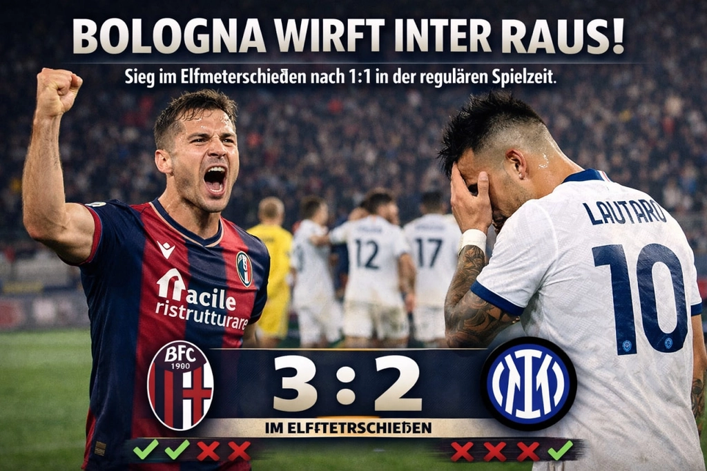 Bologna wirft Inter raus